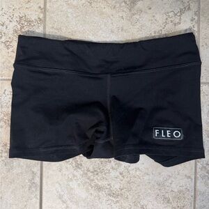 Fleo Black Athletic Shorts with Compression Fit